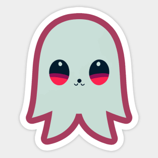 Kawaii Ghost || Halloween Cat Ghost Sticker